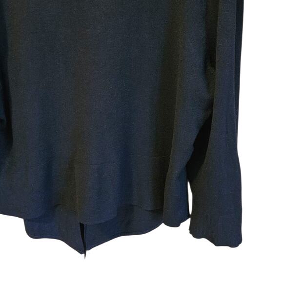 White House Black Market Women's Black Tie Front Cardigan Sweater XL - Picture 9 of 9